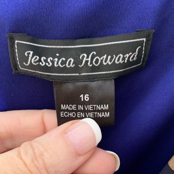 Jessica Howard Bold Print Shift Dress Sz 16 - Picture 9 of 10